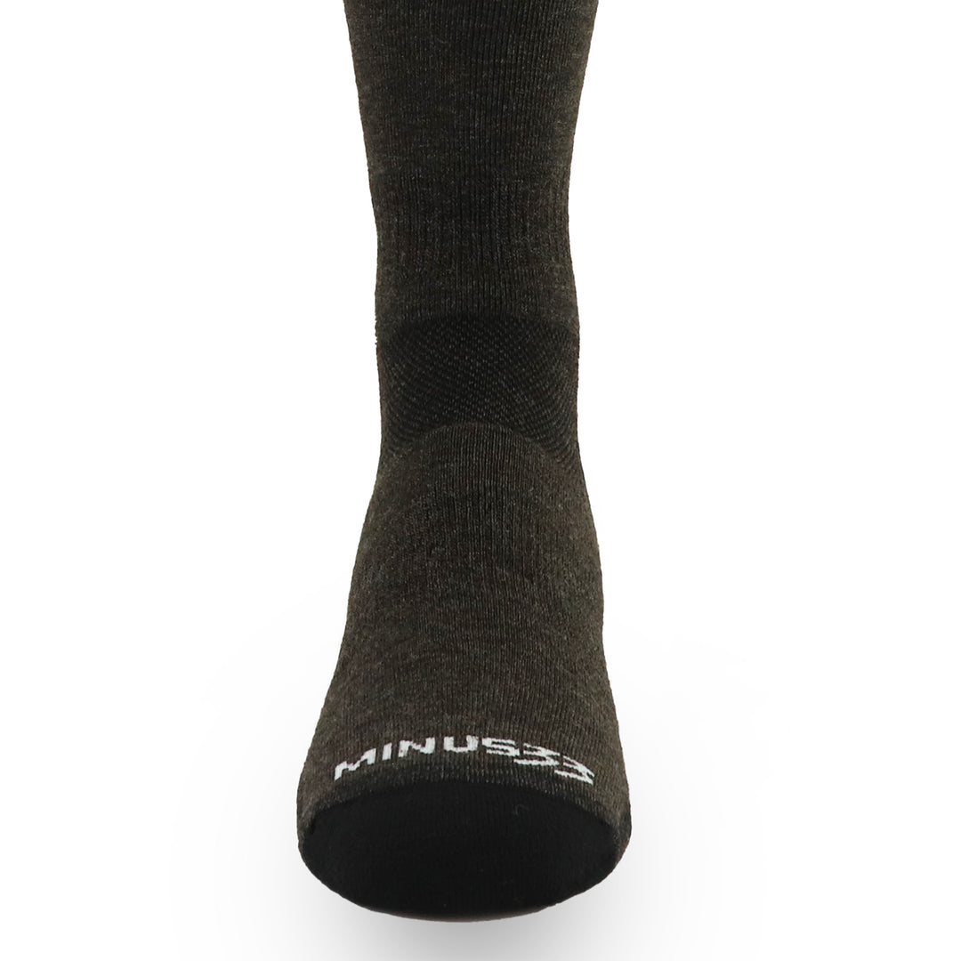 Midweight hunting boot socks. Winter hiking midweight wool socks #color_earthen