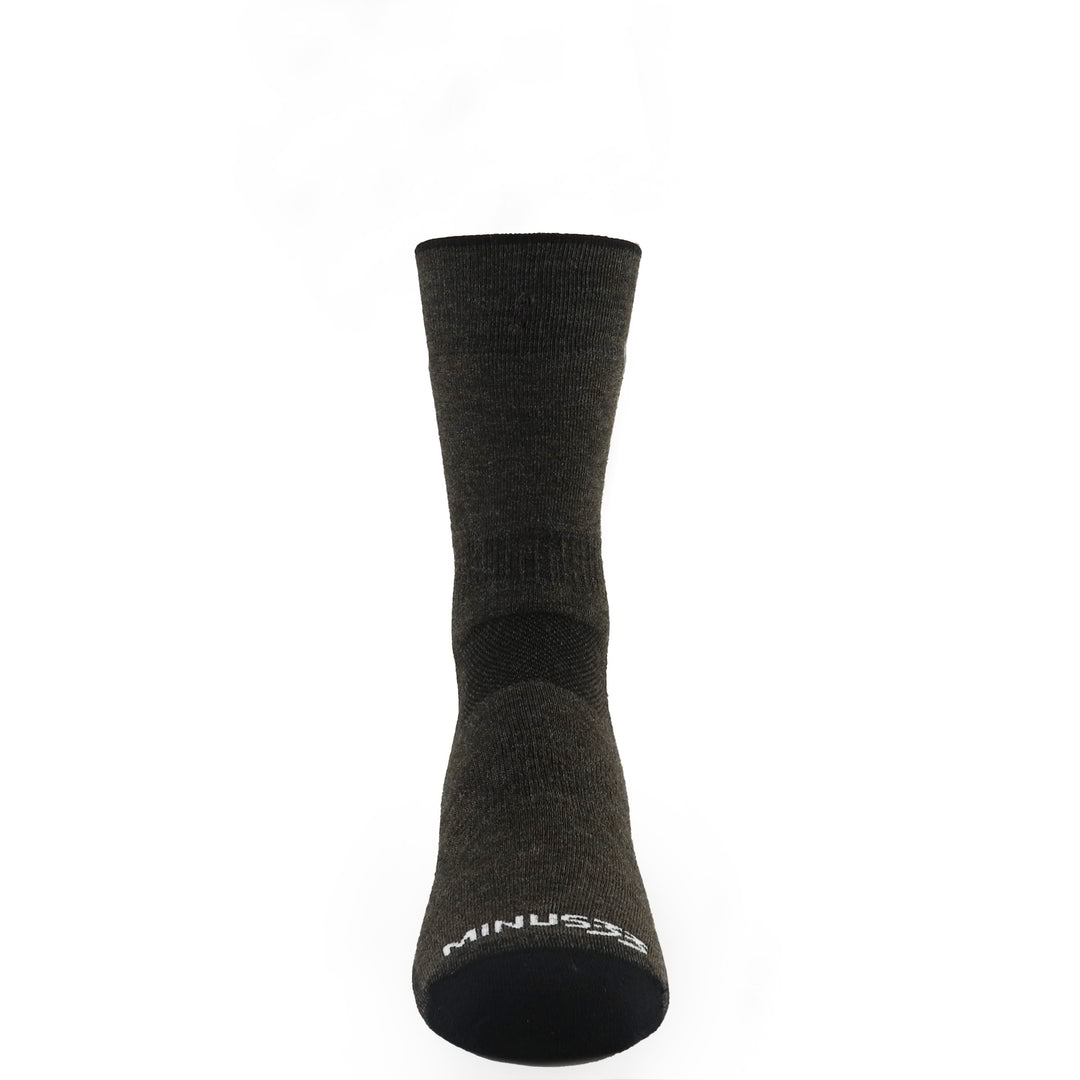 Midweight hunting socks. Winter hiking midweight wool sock crew #color_earthen