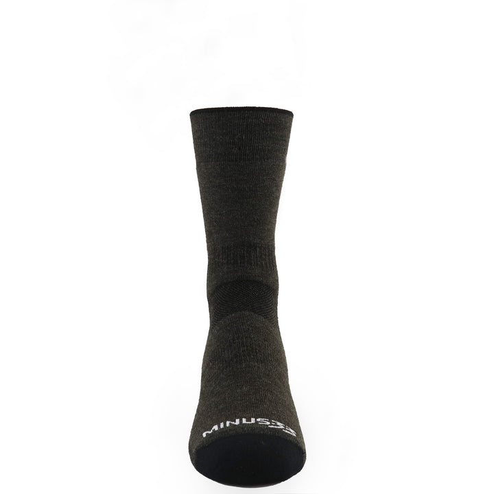 Midweight hunting socks. Winter hiking midweight wool sock crew #color_earthen