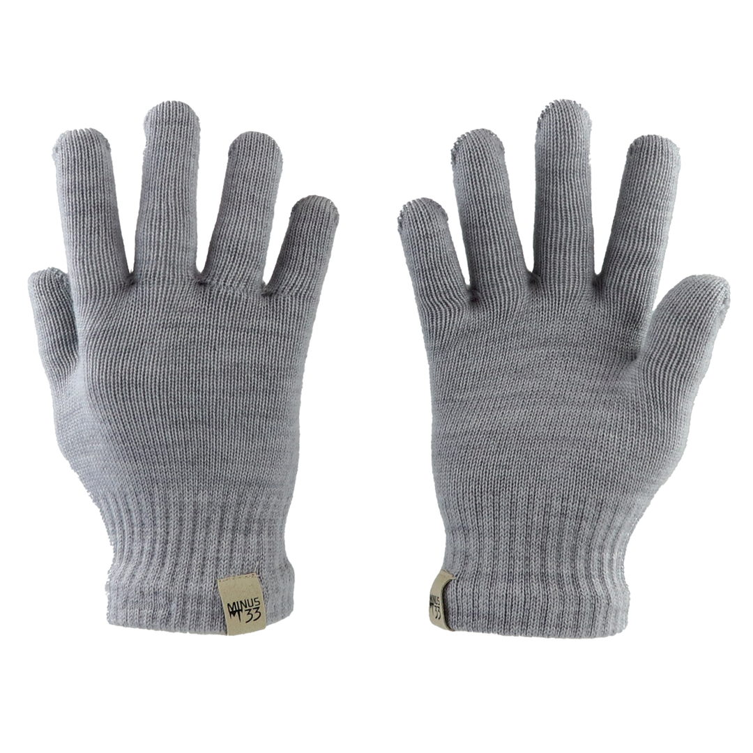 lightweight winter Merino Wool Glove Liners #color_ash-gray