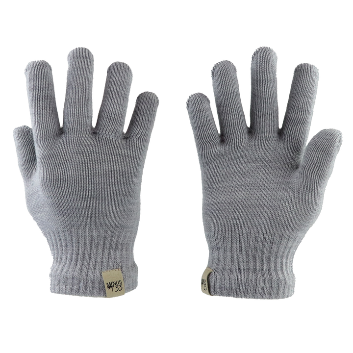 lightweight winter Merino Wool Glove Liners #color_ash-gray